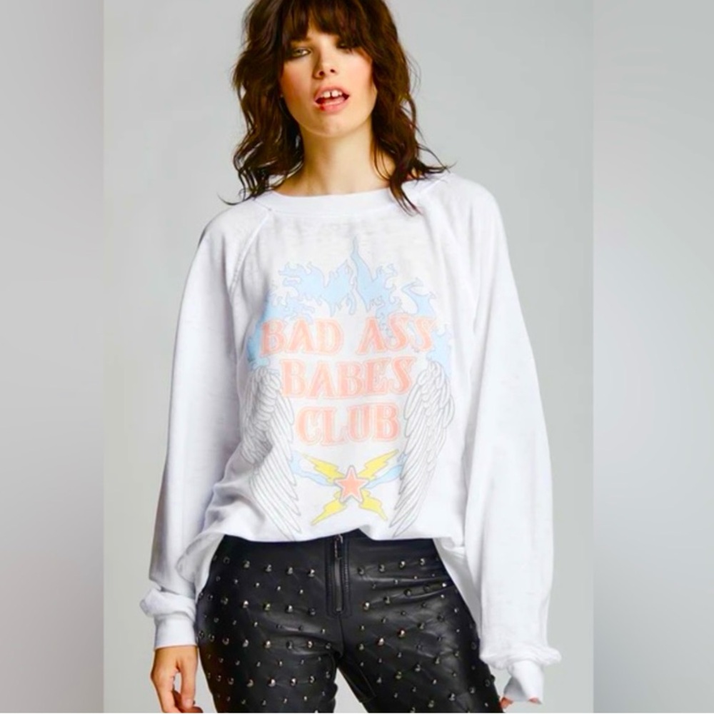 Bad Ass Babe’s Club Oversized Retro Sweatshirt RECYCLED KARMA